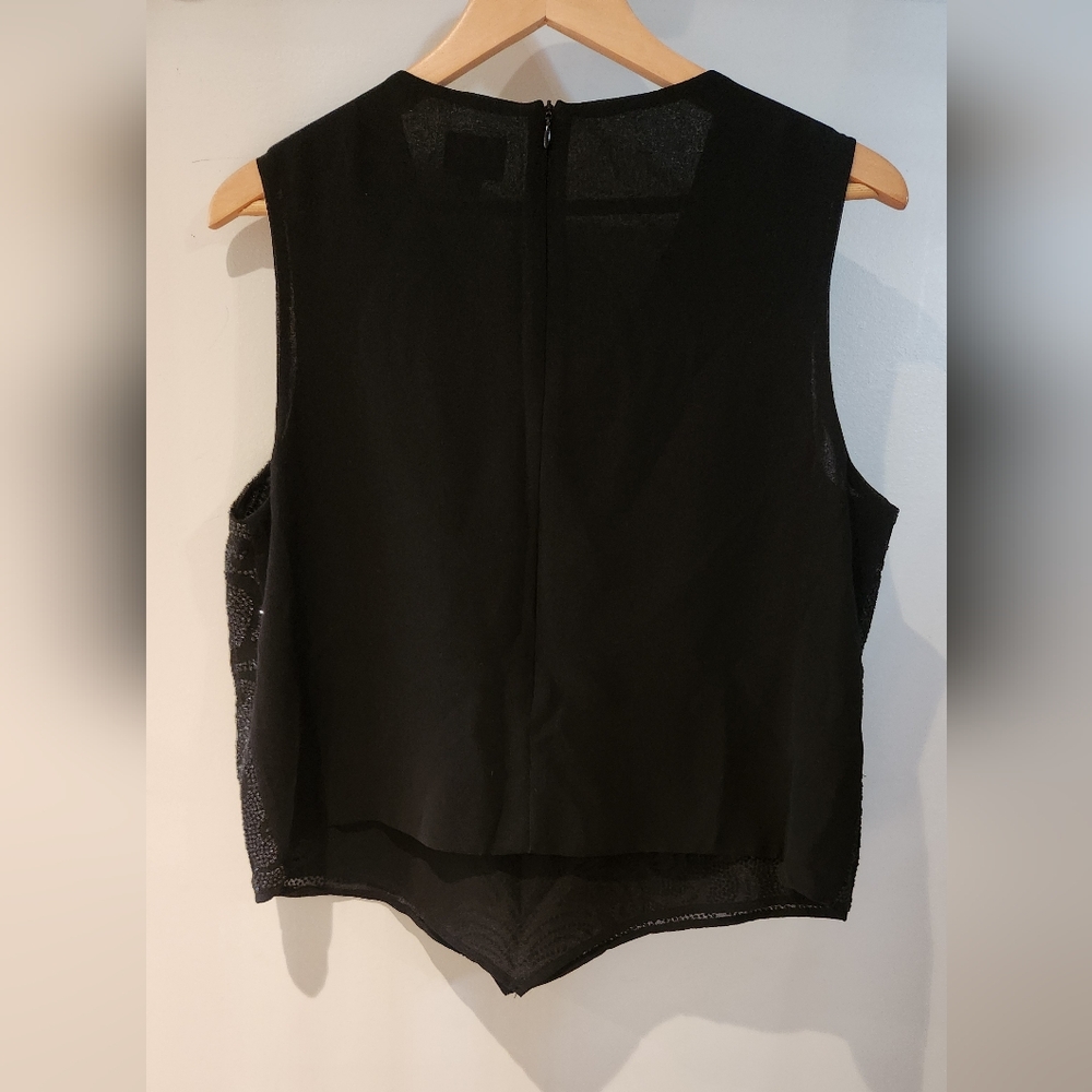 Cleo 14 Black Vintage‎ V'd Sparkle Tank Top - Picture 5 of 7